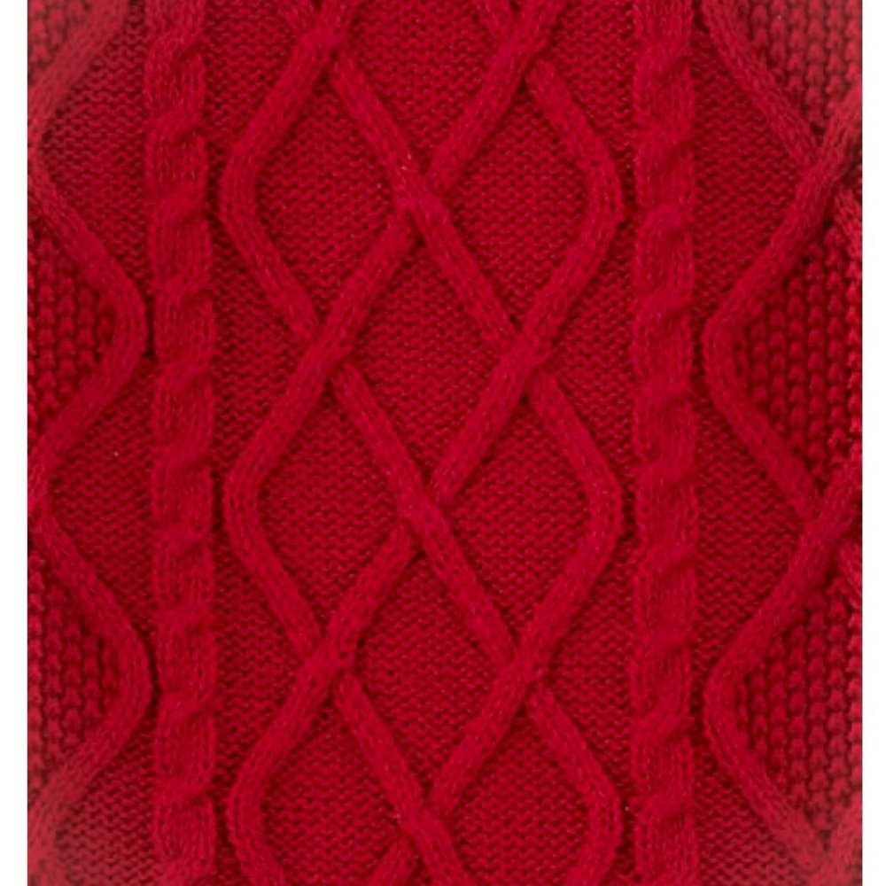 Brand New Baby Girl Red Cable Knit Sweater Dress, Size 12 Months, NWT - Picture 3 of 6